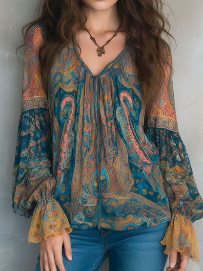 Christina | Stilvolle Chiffonbluse mit Rüschen