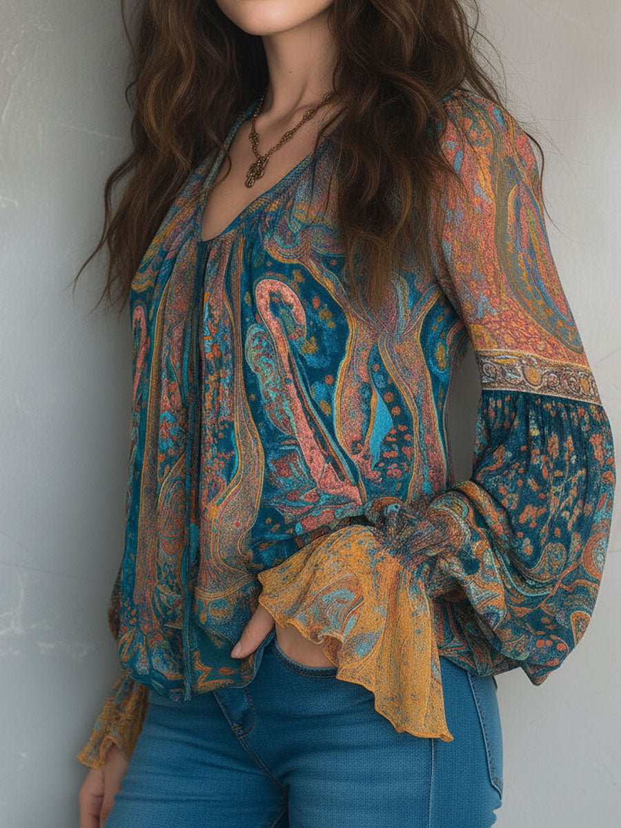 Christina | Stilvolle Chiffonbluse mit Rüschen