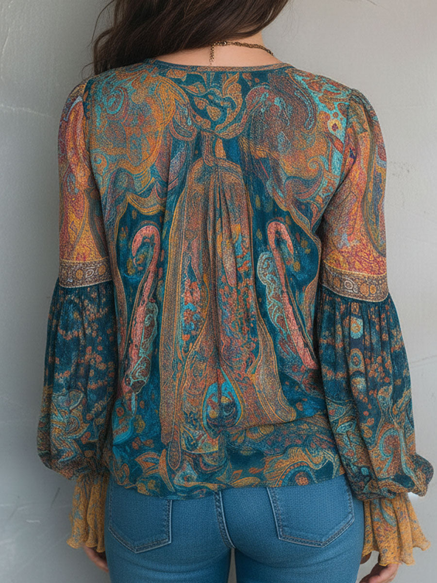 Christina | Stilvolle Chiffonbluse mit Rüschen