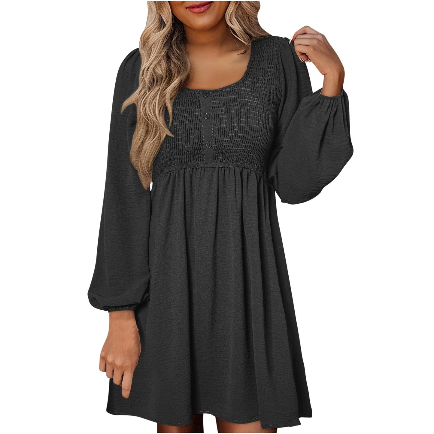 Marie | Romantisches gesmoktes Kleid mit Empire-Taille
