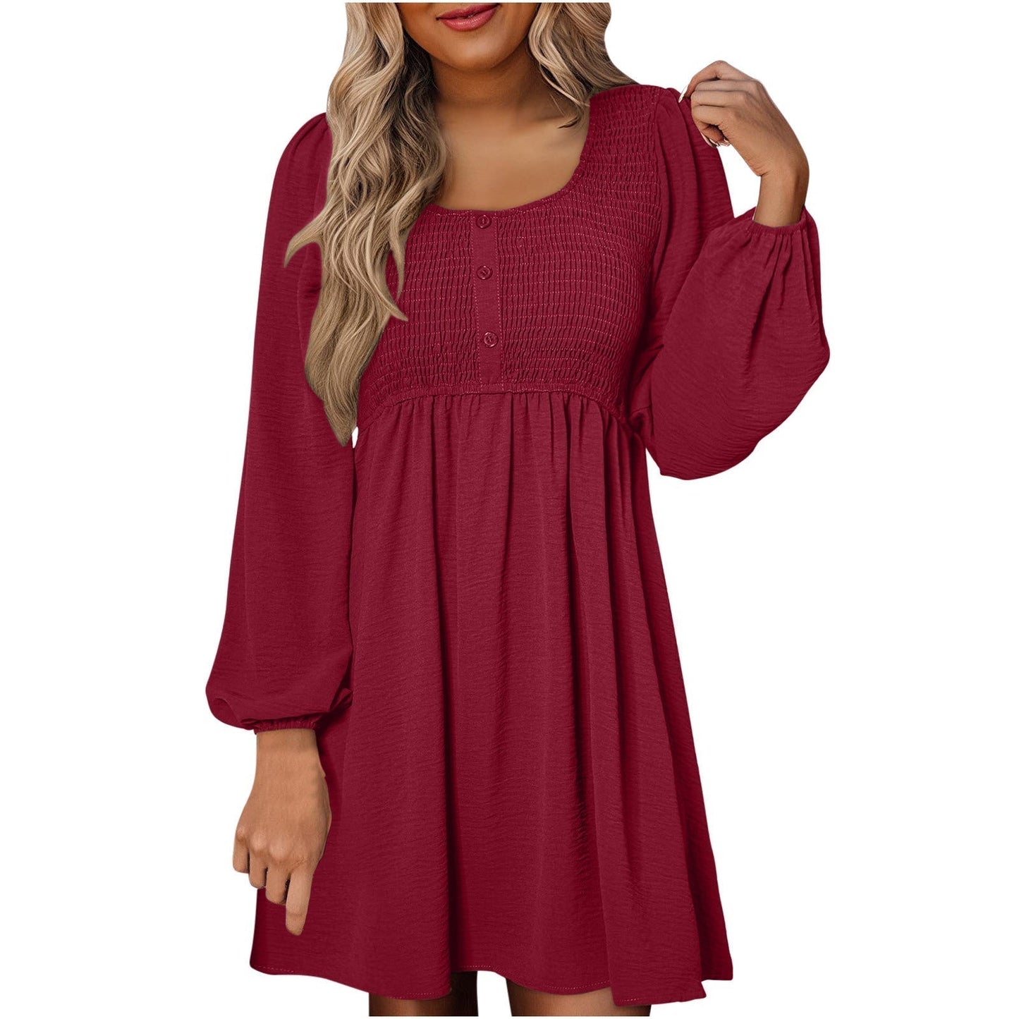 Marie | Romantisches gesmoktes Kleid mit Empire-Taille