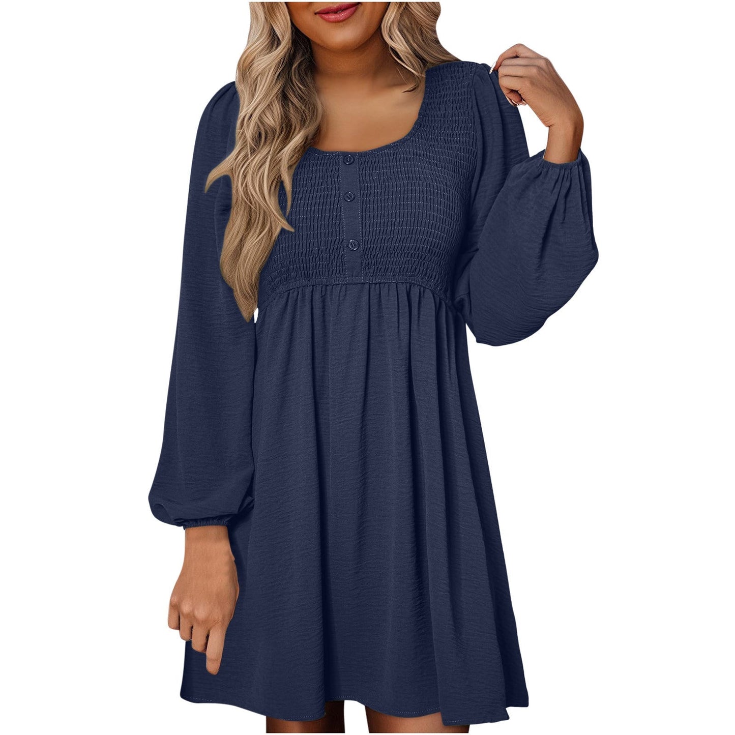 Marie | Romantisches gesmoktes Kleid mit Empire-Taille