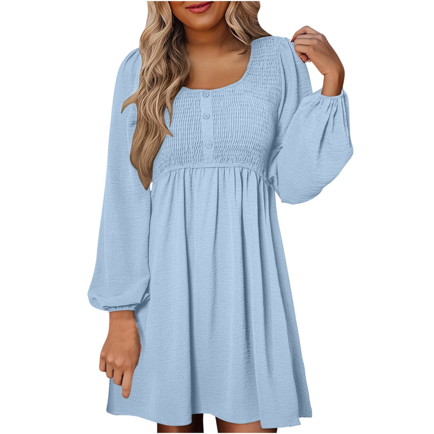 Marie | Romantisches gesmoktes Kleid mit Empire-Taille