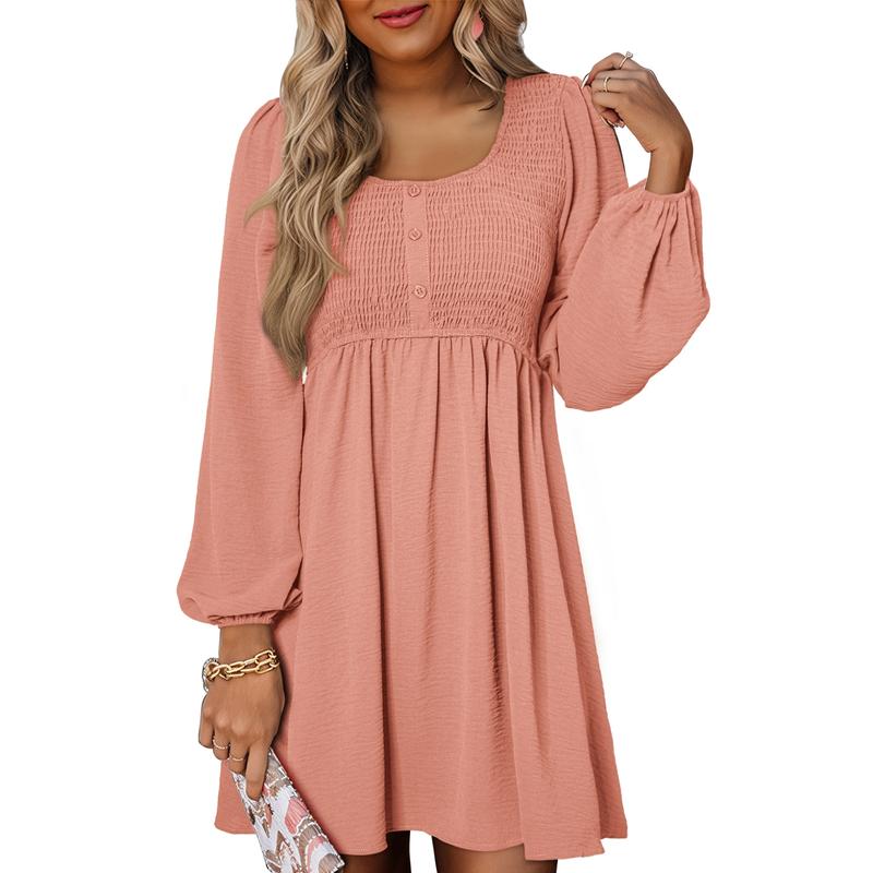 Marie | Romantisches gesmoktes Kleid mit Empire-Taille
