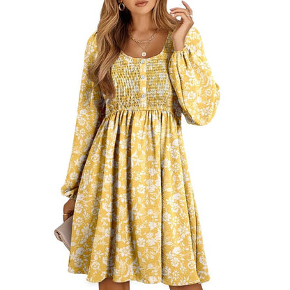 Marie | Romantisches gesmoktes Kleid mit Empire-Taille