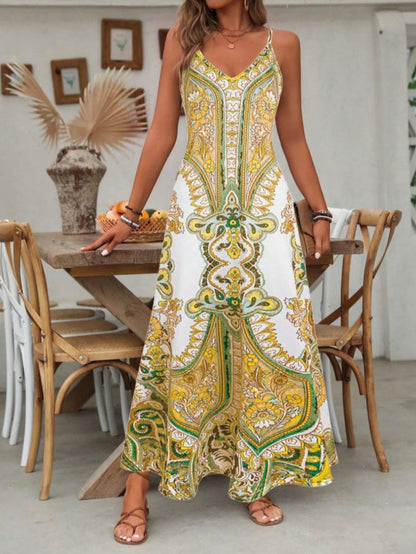 Isavelle | Boho-Maxikleid mit elegantem Paisley-Muster