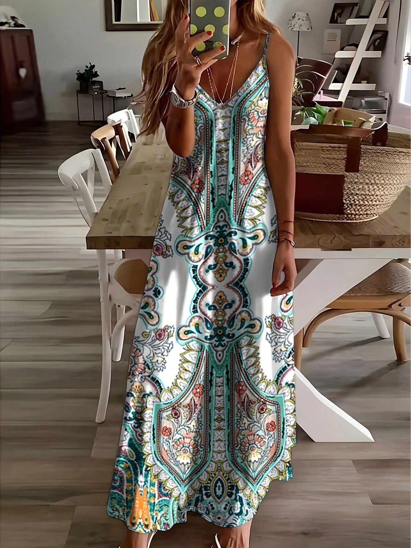 Isavelle | Boho-Maxikleid mit elegantem Paisley-Muster