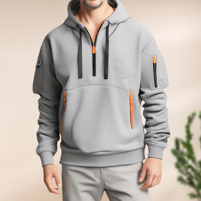 David | Atmungsaktiver und bequemer Kapuzenpullover mit Reißverschluss