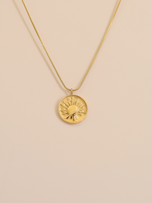 Aurelis™ | Sunrise Halskette aus 18k vergoldetem Edelstahl