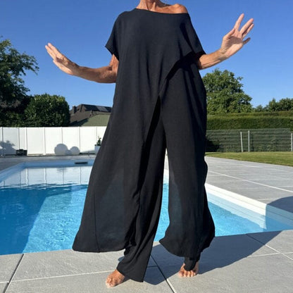 Jolie | Elegantes Loungewear-Set mit asymmetrischem Schnitt