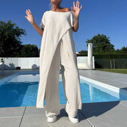 Jolie | Elegantes Loungewear-Set mit asymmetrischem Schnitt
