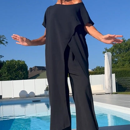 Jolie | Elegantes Loungewear-Set mit asymmetrischem Schnitt