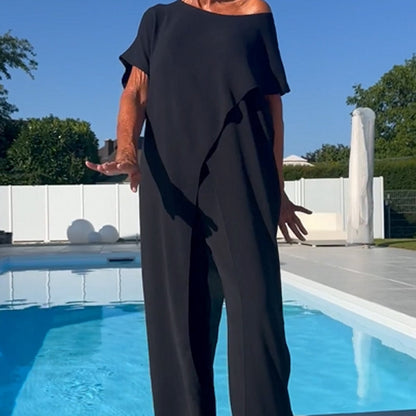 Jolie | Elegantes Loungewear-Set mit asymmetrischem Schnitt