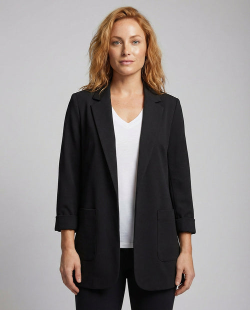 Helena | Eleganter Long-Blazer mit modernem Open-Front-Schnitt