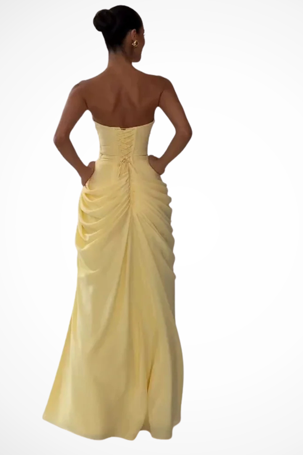 Leonie | Elegantes trägerloses Abendkleid mit gerafftem Hüftdetail