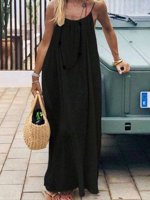 Claudia | Elegantes Rückenfreies Maxikleid mit fließender Silhouette