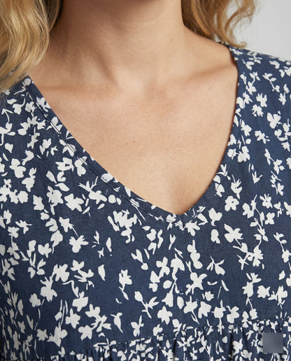 Lisa | Elegantes Midi-Kleid im Prinzessinnen-Schnitt mit V-Ausschnitt