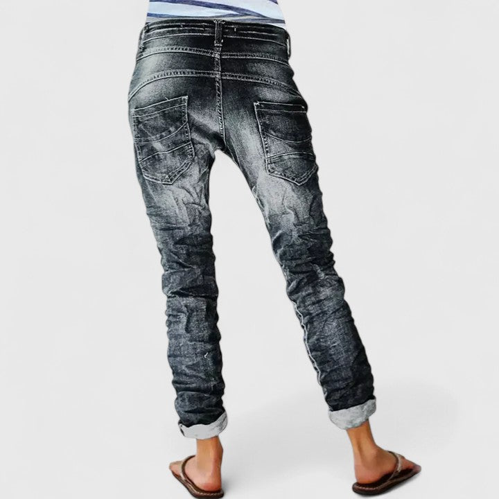 Charlotte | Lässige Wide-Leg Jeans im Distressed-Look