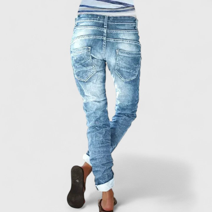 Charlotte | Lässige Wide-Leg Jeans im Distressed-Look
