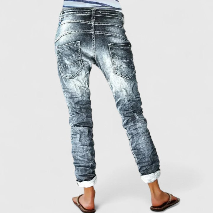 Charlotte | Lässige Wide-Leg Jeans im Distressed-Look