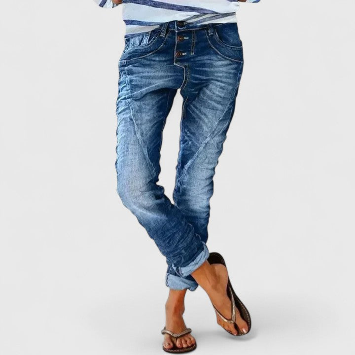 Charlotte | Lässige Wide-Leg Jeans im Distressed-Look