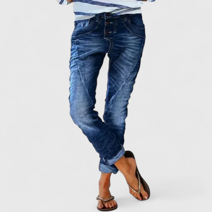 Charlotte | Lässige Wide-Leg Jeans im Distressed-Look