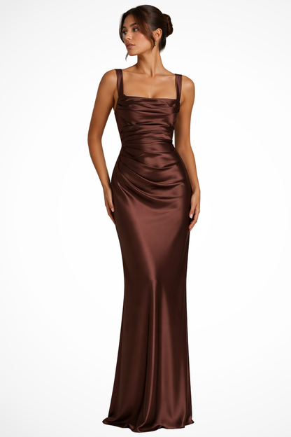 Franziska | Elegantes Abendkleid mit quadratischem Ausschnitt