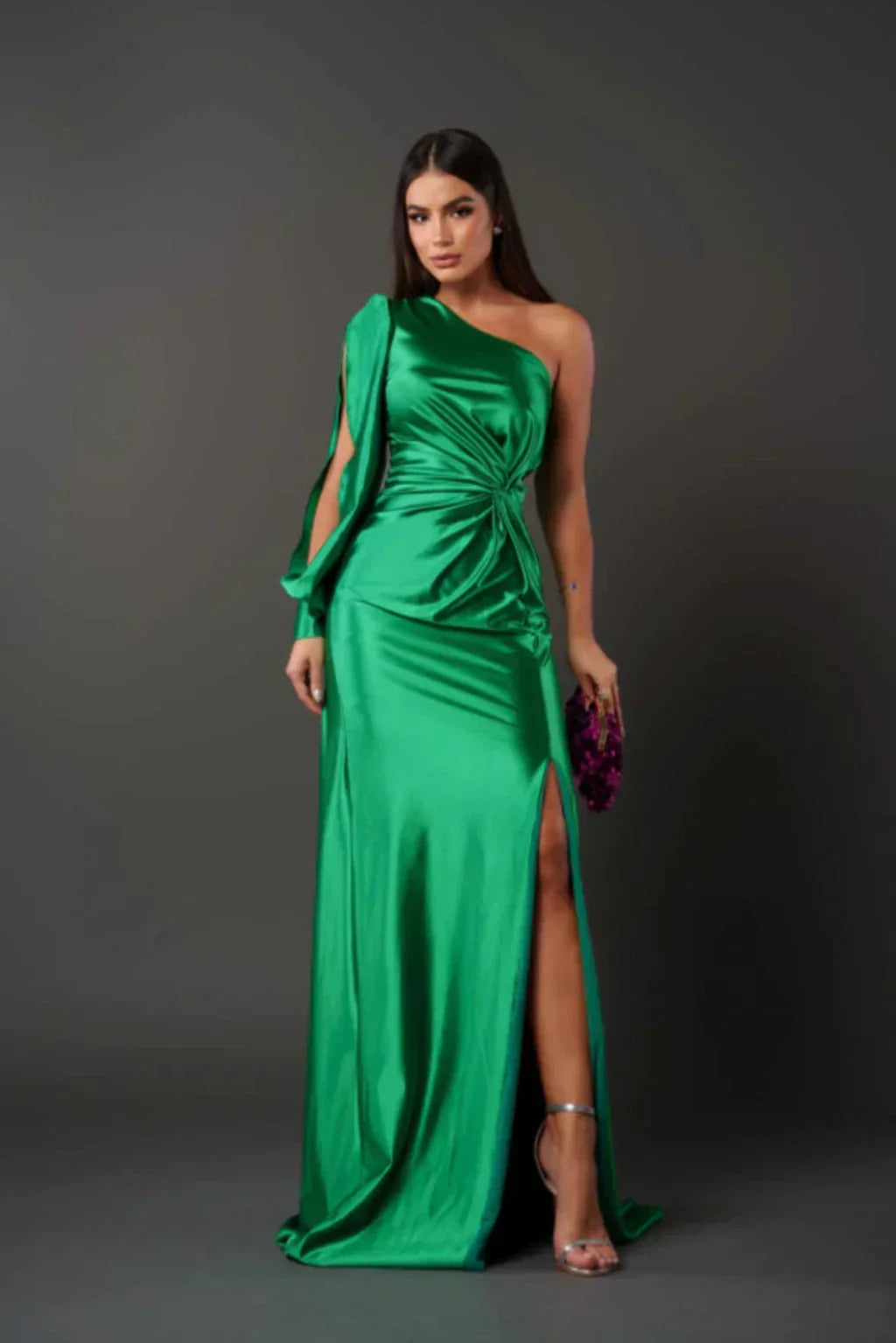 Leonie | Elegantes Satinkleid Damen