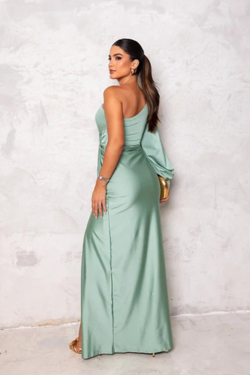 Leonie | Elegantes Satinkleid Damen