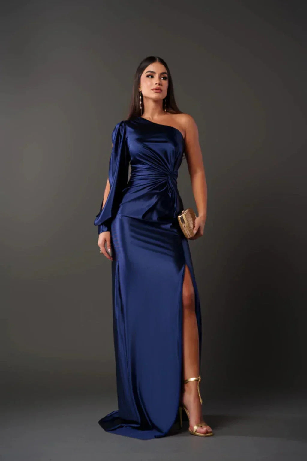 Leonie | Elegantes Satinkleid Damen