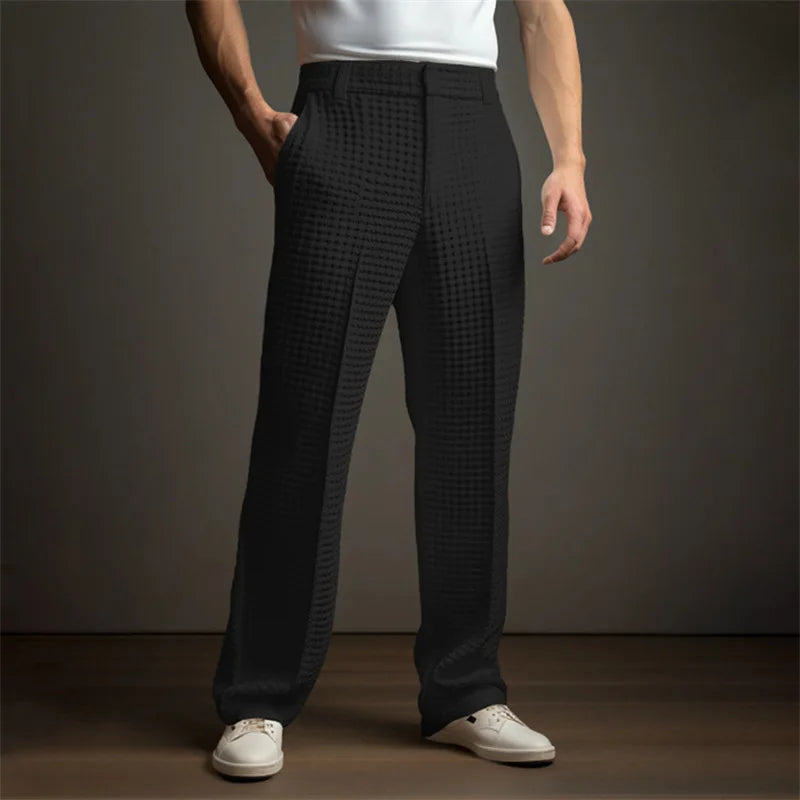 Fritz | Elegante Waffelstruktur-Hose