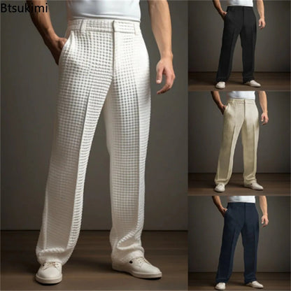 Fritz | Elegante Waffelstruktur-Hose