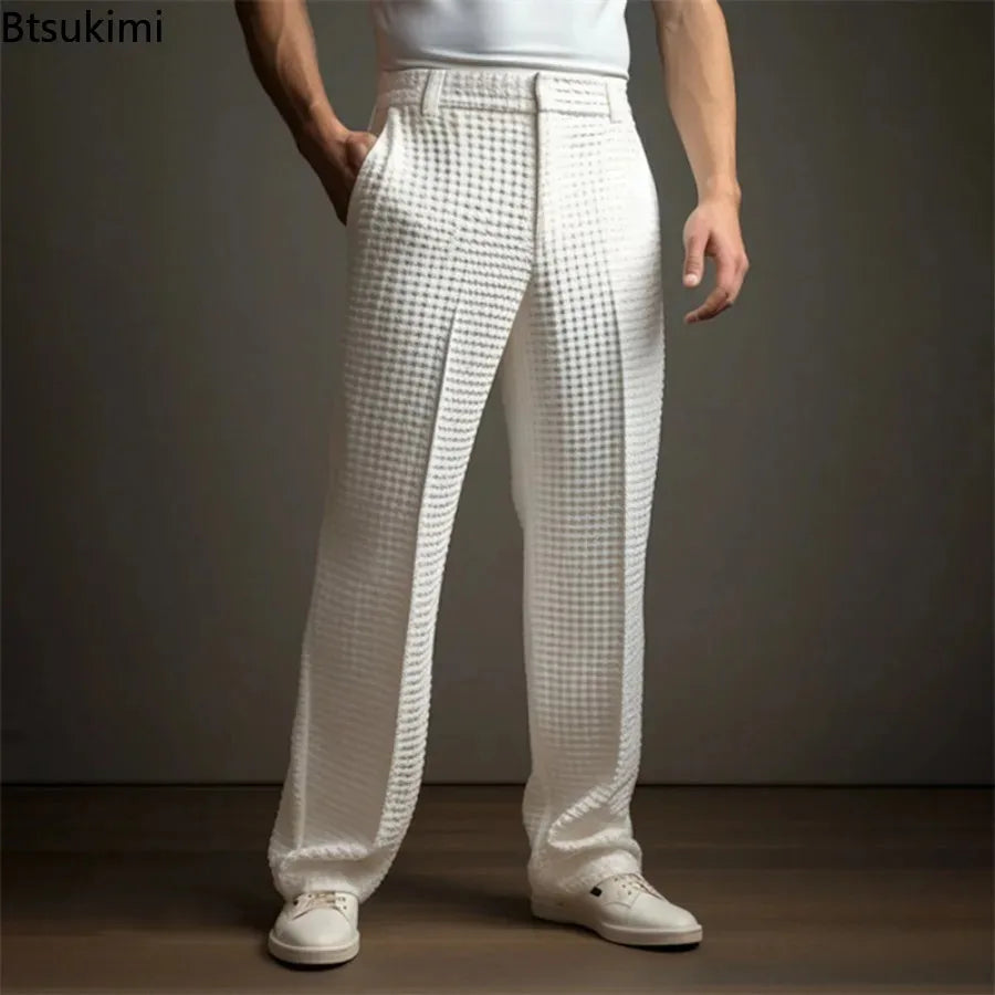 Fritz | Elegante Waffelstruktur-Hose