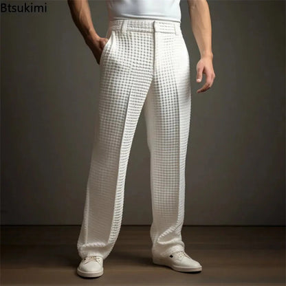 Fritz | Elegante Waffelstruktur-Hose