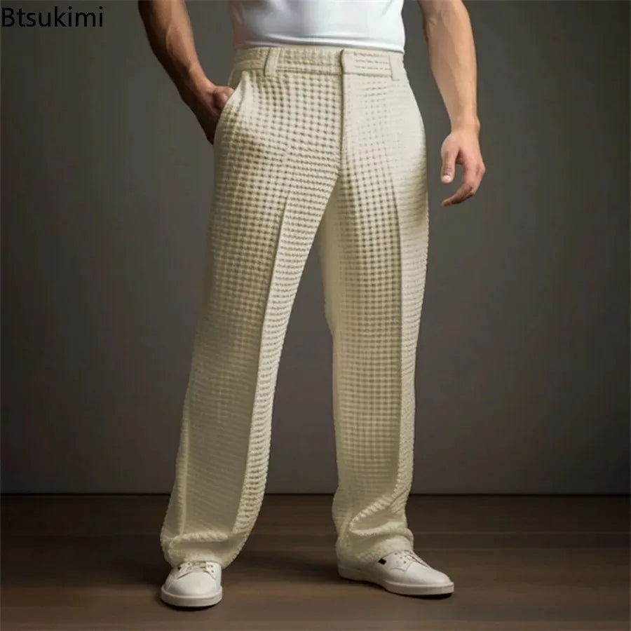 Fritz | Elegante Waffelstruktur-Hose