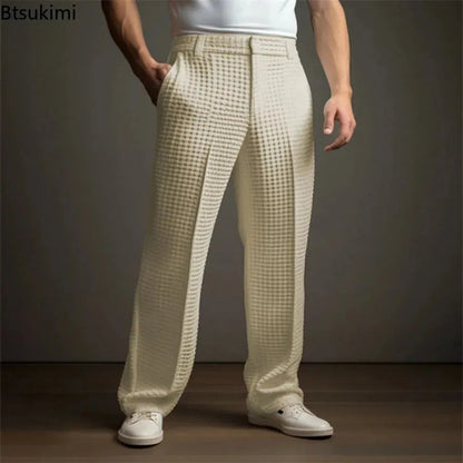 Fritz | Elegante Waffelstruktur-Hose