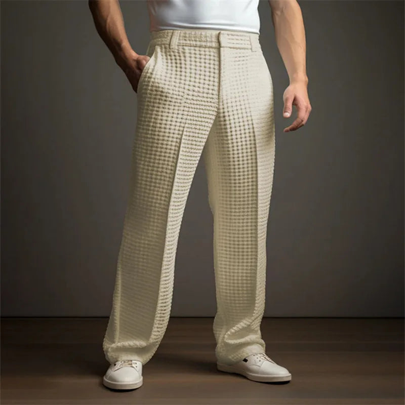 Fritz | Elegante Waffelstruktur-Hose