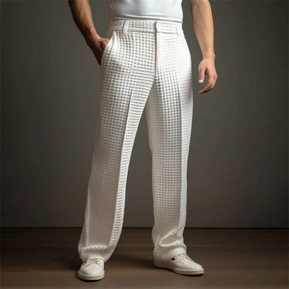 Fritz | Elegante Waffelstruktur-Hose