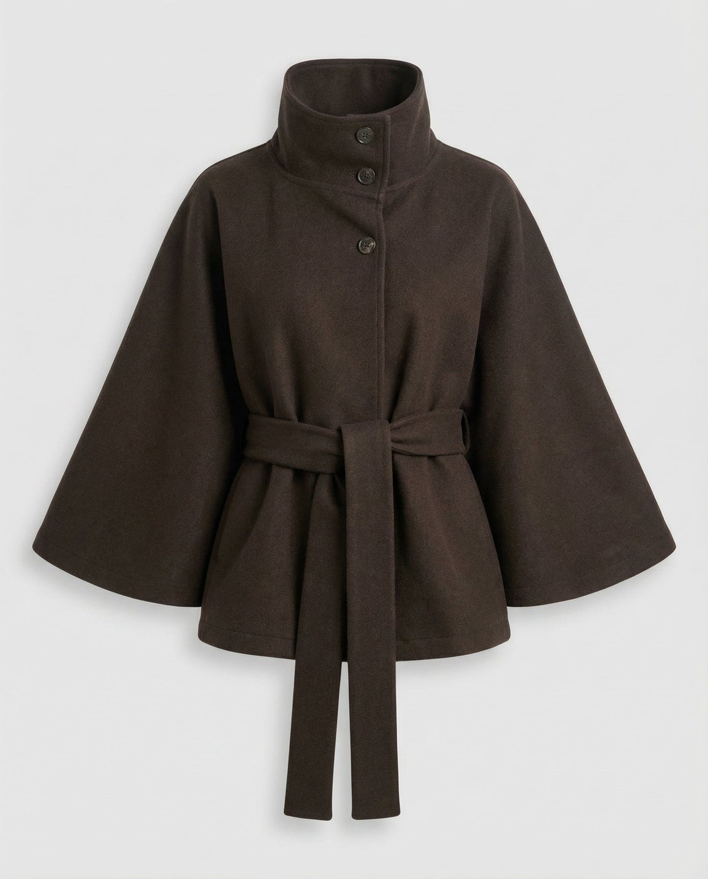 Maria | Elegante Woll-Wickeljacke mit markantem Stehkragen