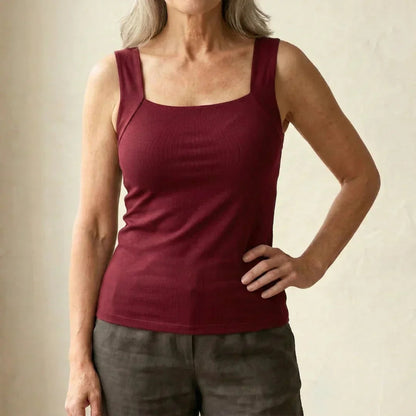 Maya | Komfortables Tanktop mit quadratischem Ausschnitt
