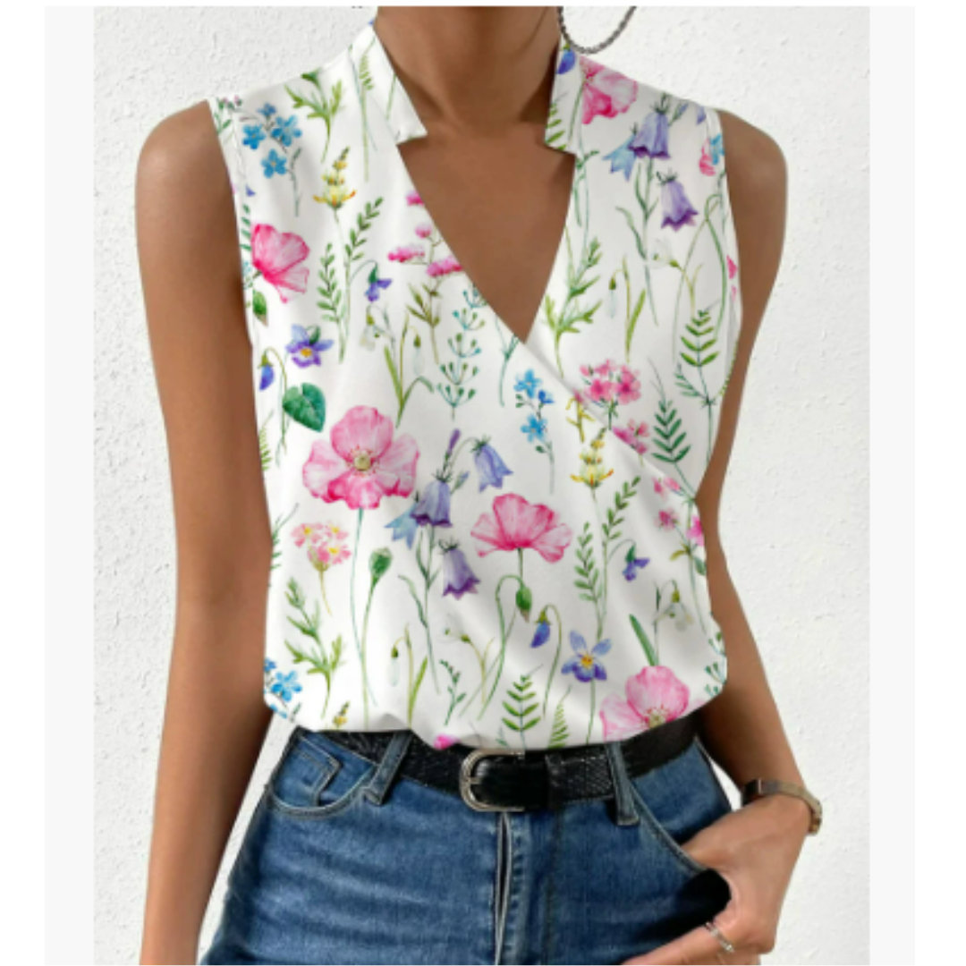 Hannah | Sommerliches Damen-Top V-Ausschnitt