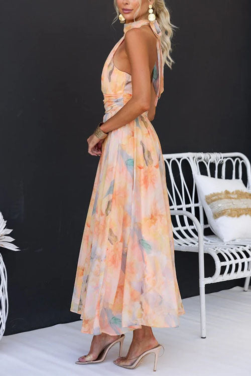 Leah | Stilvolles und bequemes Blumenmuster Maxikleid