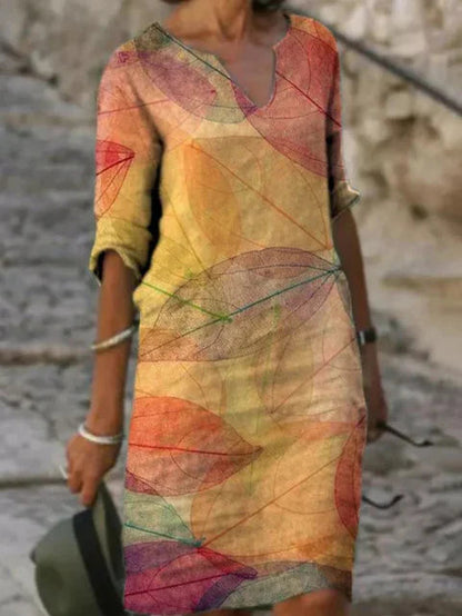 Leonie | Luftiges Sommerkleid mit botanischem Print