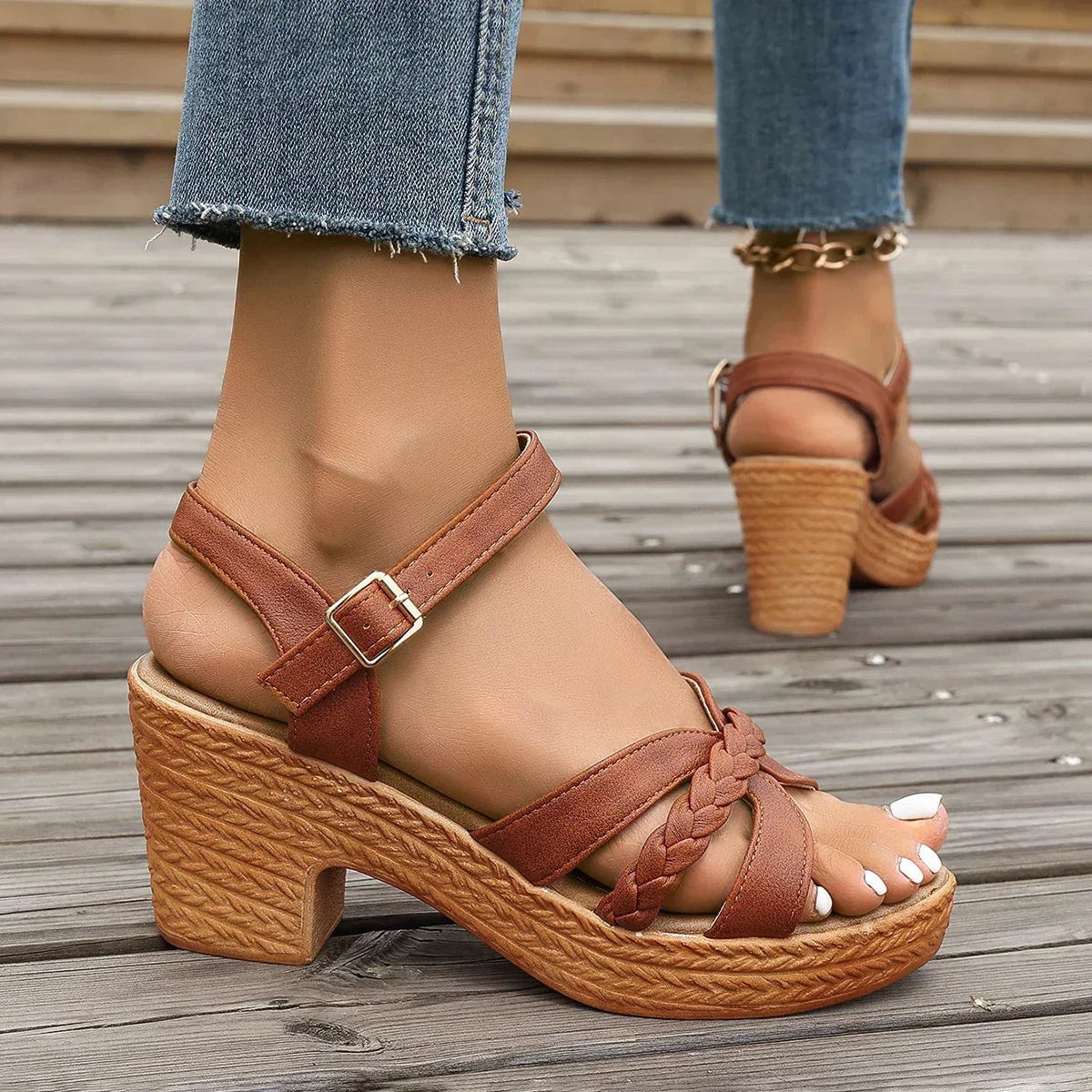 Leni | Elegante und komfortable Plateau-Sandale für den Sommer