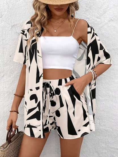 Lea | Elegantes Kimono-Set mit floralem Sommerprint