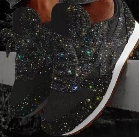Ava | Funkelnde Damen Glitzer Sneaker mit Komfortsohle