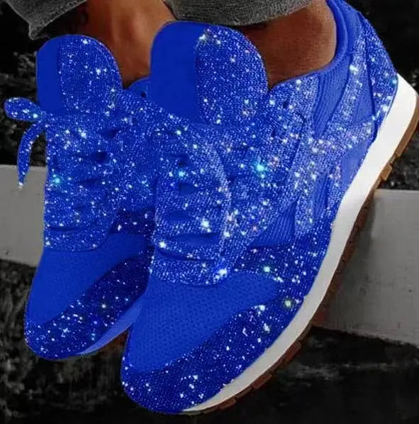 Ava | Funkelnde Damen Glitzer Sneaker mit Komfortsohle