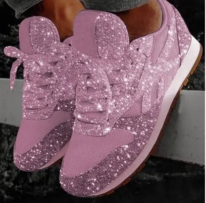 Ava | Funkelnde Damen Glitzer Sneaker mit Komfortsohle