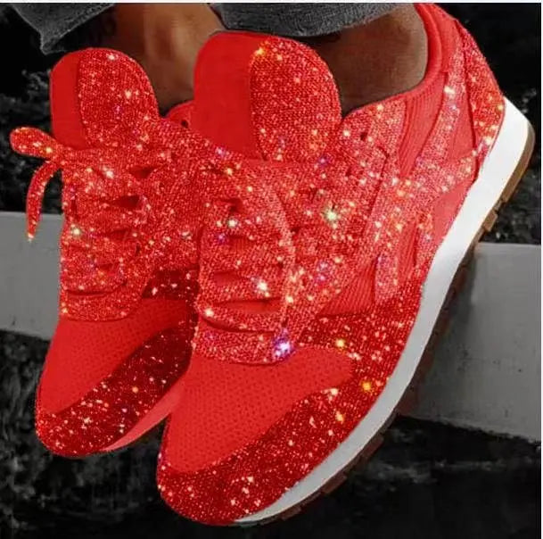 Ava | Funkelnde Damen Glitzer Sneaker mit Komfortsohle