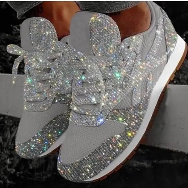 Ava | Funkelnde Damen Glitzer Sneaker mit Komfortsohle